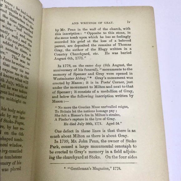 Antique Book Is Of The Poetical Works Of Thomas Gray, By John Bradshaw - Picture 7 of 11